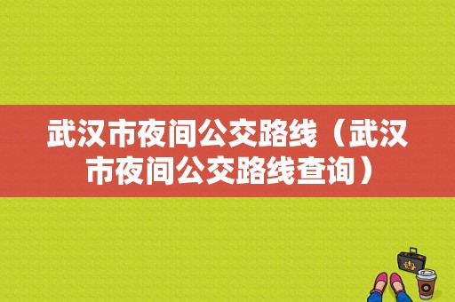 武汉市夜间公交路线（武汉市夜间公交路线查询）-图1