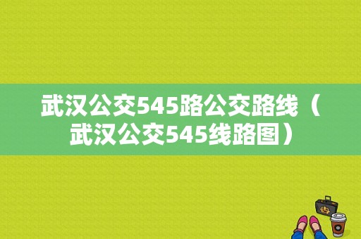 武汉公交545路公交路线（武汉公交545线路图）