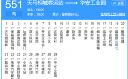 551公交路线时间（551路公交车路线）