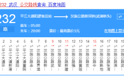 阳逻232公交路线（阳逻公交232时刻表）