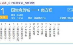 义乌1路车公交路线（义乌1路车公交路线时间表）