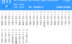 坐511路的公交路线（坐511路的公交路线图）