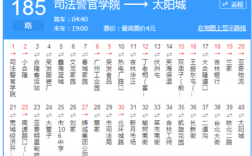 185公交路线查询（185路公交车线路查询）