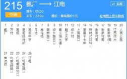 南昌215公交路线图（南昌215路公交车路线查询）