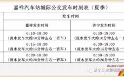 嘉祥c606公交路线（嘉祥c606路发车时间表）