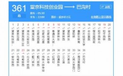 平房361路公交路线（平房361公交车站的路线图）