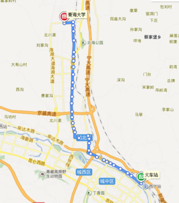 西宁86车公交路线图（西宁86路终点）-图1