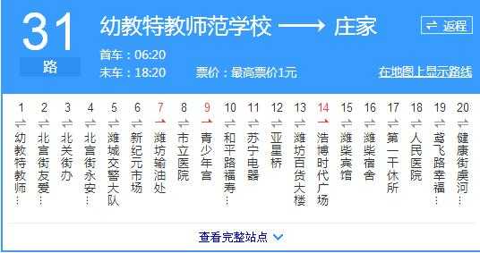 潍坊九路公交路线（潍坊九路车时间表）-图2
