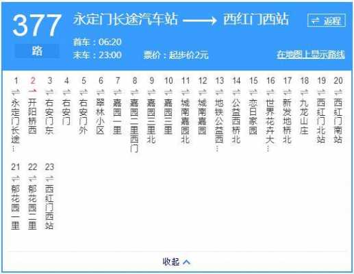 377快线公交路线（377路公交车路线时间线路）-图2