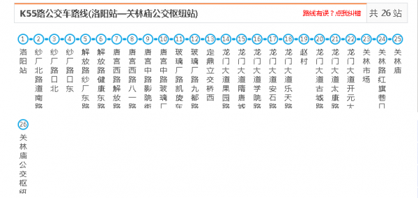 洛阳55路车公交路线（洛阳55路公交车路线图及运行时间）-图3