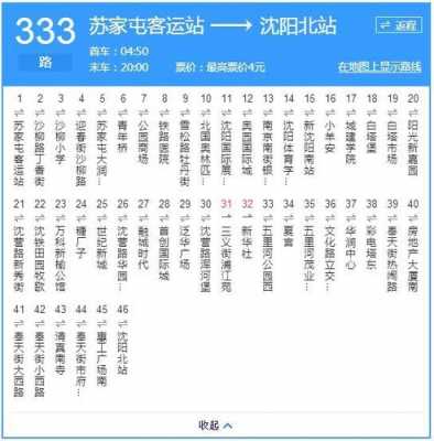 沈阳公交路线站牌路名（沈阳333路公交路线）-图2