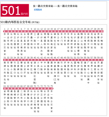 长沙501公交路线南线（长沙市501南线线路）-图3