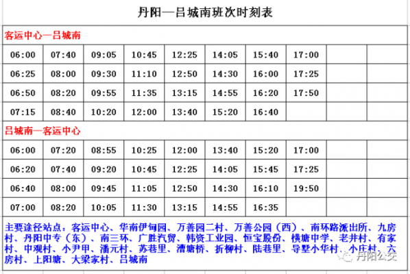 丹阳到吕城南公交路线（丹阳到吕城南公交车时刻）-图2