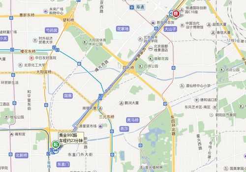 东直门到团结湖公交路线（团结湖到东直门枢纽站）-图1