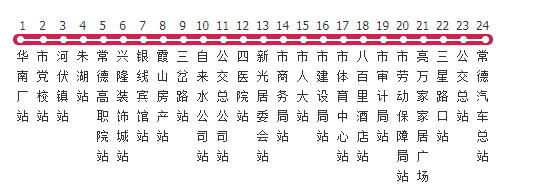 常德42路车公交路线（常德42路车末班车几点）-图1