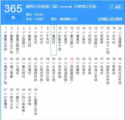 365公交路线（365路线公交车路线）-图1