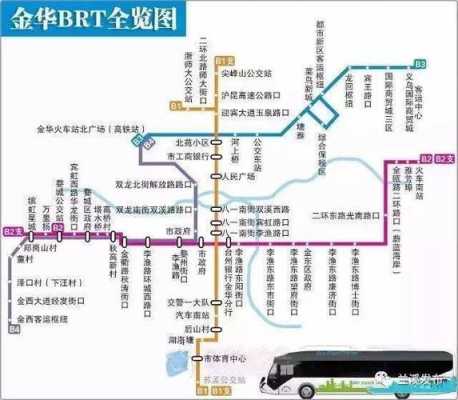 金华brt快速公交路线图（金华brt公交车路线）-图1