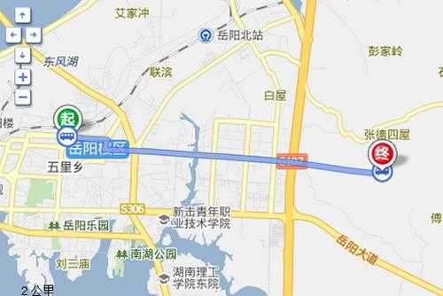 岳阳二医院门口公交路线（岳阳二医院到步行街）-图3