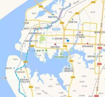 岳阳二医院门口公交路线（岳阳二医院到步行街）-图1