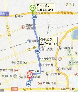 济南84路车公交路线（济南84路车路线查询）-图1