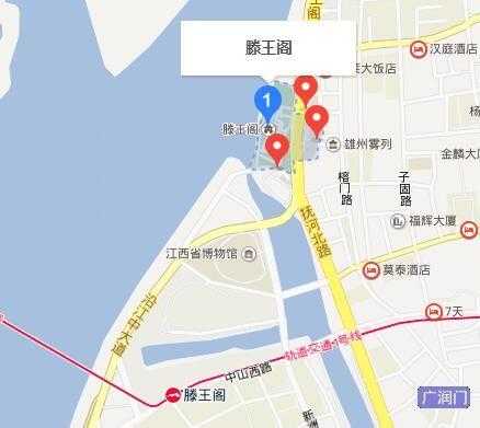 到滕王阁公交路线（到滕王阁公交路线图）-图1