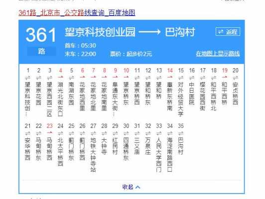 平房361路公交路线（平房361公交车站的路线图）-图1