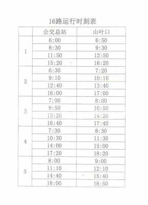 车16路公交路线（16路公交车路线全程时间）-图2