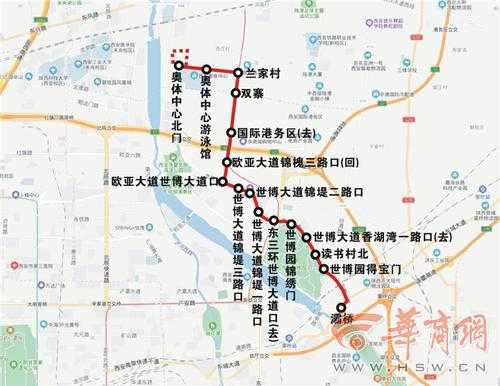 西安环线2号公交路线（西安环2公交车路线图）-图1