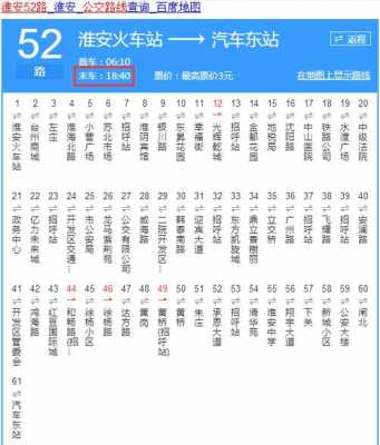 淮安区52路公交路线（淮安55路）-图1