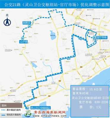 黄岛区21路公交路线（青岛黄岛21路公交车路线图）-图1