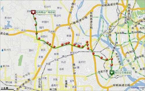 佛山105公交路线（佛山106公交车路线图）-图1