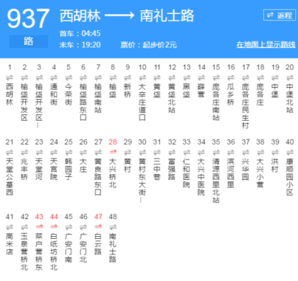 937路支线公交路线（937支1公交车路线）-图1