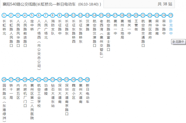 540公交路线（540公交路线途经线路表）-图1