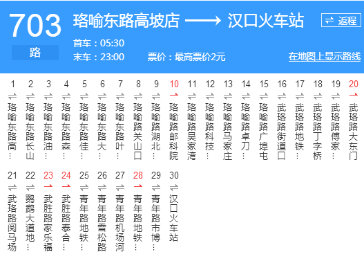 武汉703路公交路线（武汉703路公交路线）-图3