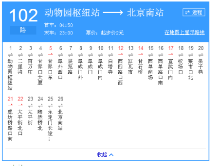 北京102运通公交路线（北京102路公交车路线路线）-图1