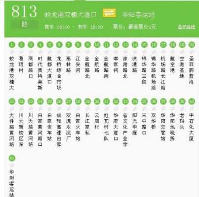 成都华阳811路公交路线（华阳813路公交车路线）-图2