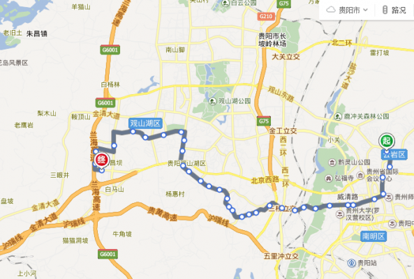 贵阳220路公交路线（贵阳220公交站的公交路线）-图1