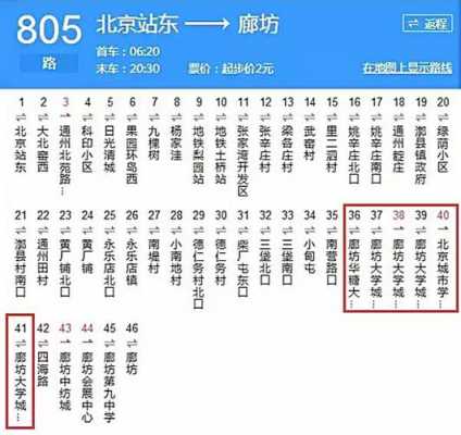 北就805路公交路线（北京805路公交车时间表）-图2