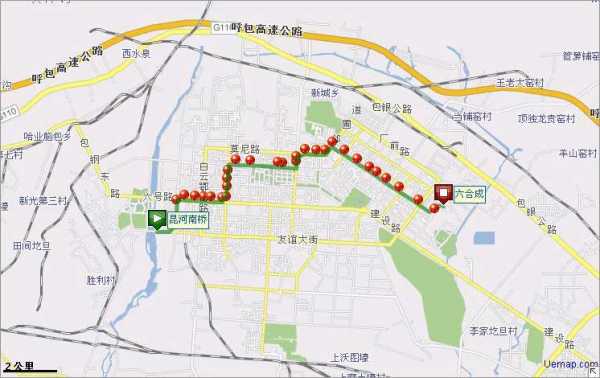 包头6路公交路线（包头66路公交车路线）-图1