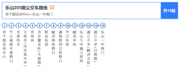 乐山205路公交路线（乐山205路公交路线时间表）-图1