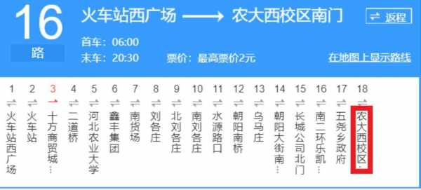 保定农大公交路线（保定农大西校区到保定东站）-图2