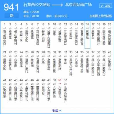 北京941快公交路线图（北京941路快车路线图）-图1