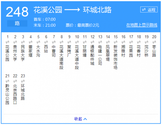 贵阳248路公交路线（贵阳248路公交路线图）-图1