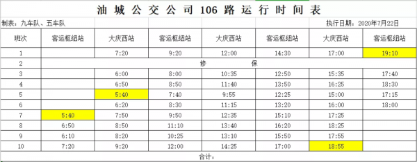 大庆106路线公交路线（大庆106路线公交路线全程时间）-图1