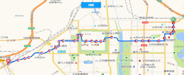 大同市地图公公交路线（大同公交地图线路查询）-图2