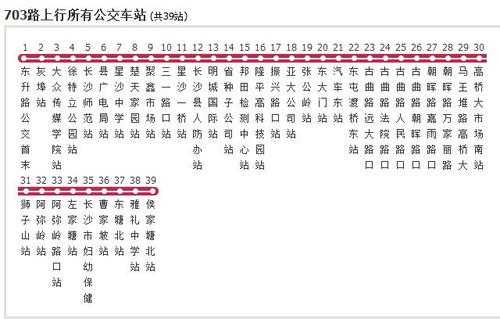 湖南703公交路线（长沙703公交车路线查询）-图1