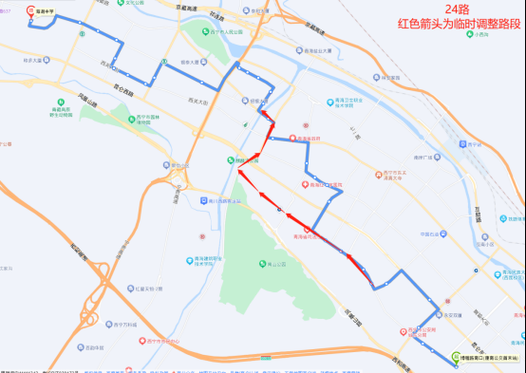 西宁24路下行公交路线（西宁24路车路线图）-图1