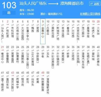 汕头103公交路线（汕头103路公交车路线）-图2