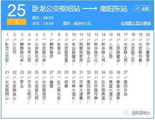 南阳25路公交路线（南阳25路公交路线查询）-图1