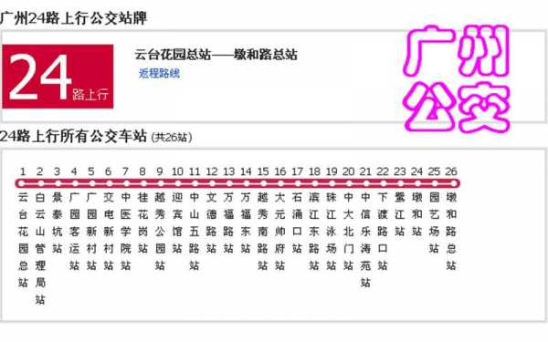 广州242公交路线（广州24路公交路线）-图2